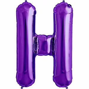 NorthStar H Letter Foil Balloon Purple (One Size)