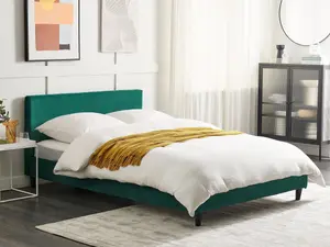 Fabric EU Double Size Bed Dark Green FITOU