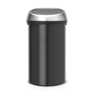 Brabantia 60 Litre Touch Bin Matt Black / Matt Steel