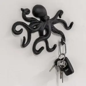 Woodside Cast Iron Wall Mounted Octopus Hooks