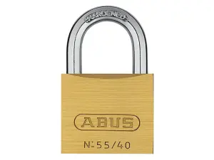 ABUS Mechanical 55/40mm Brass Padlock Carded