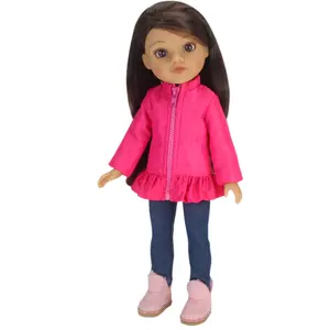 Sophia's - 14.5" Doll - Hot Pink Puffy Coat, Blue Jeggings & Pink Suede Boots