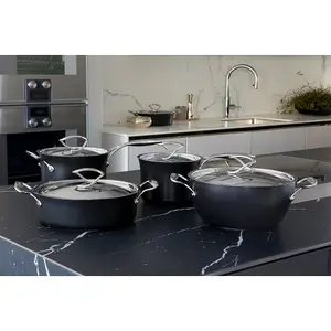 Circulon Round Hard Anodized Aluminium Non-Stick Cookware Set with Stockpot 24cm and Stir-Fry 30cm