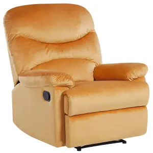 Recliner Chair ESLOV Velvet Mustard