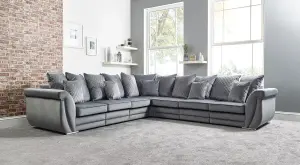 The Great British Sofa Company Hampton Corner 3&3 Seater Velvet Sofa