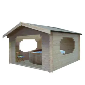 Shire Bere 11x11 ft Apex Wooden Cabin with Felt tile roof - Assembly service included