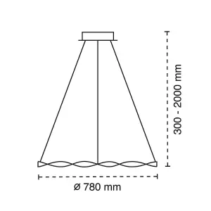 Luminosa Sand LED Pendant Lamp 36W 2880Lm 3000K White