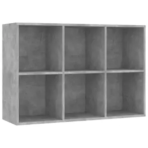 Berkfield Book Cabinet/Sideboard Concrete Grey 66x30x97.8 cm Engineered Wood