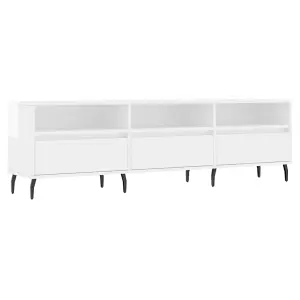 Berkfield TV Cabinet High Gloss White 150x30x44.5 cm Engineered Wood