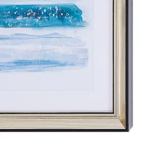 Framed Wall Print FERATE Rectangular 30 x 40 cm Abstract Blue