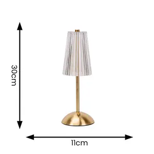 Allie Gold Rechargeable LED Touch Table Lamp