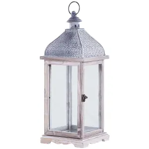 Beliani Traditional Lantern SAMAR Wood White