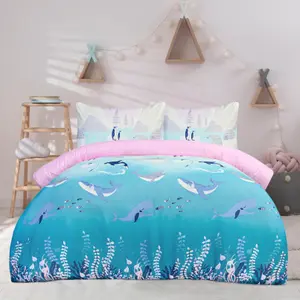 Smart Living Luxury Soft & Reversible Winter Wonderland Arctic Animals Duvet with Pillowcase