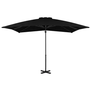 Berkfield Cantilever Umbrella with Aluminium Pole Black 250x250 cm