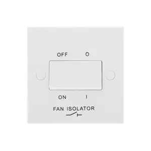 BG 10A Rocker Raised square Control switch Gloss White