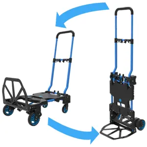 HandiMoova 2in1 70kg sack truck, multi-position 135kg folding platform trolley, multi-function hand truck