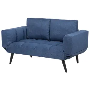 Beliani Glam Sofa Bed BREKKE Navy Blue