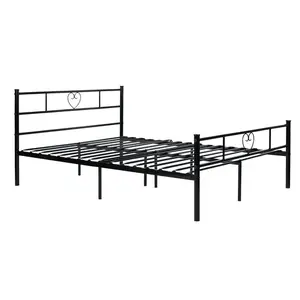 Aaru Bed Frame White / European Double (140 x 200cm)