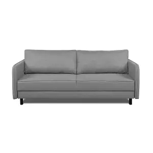 Bruno 3 Seater Sofa Bed with Storage - Grey (Lumos08)