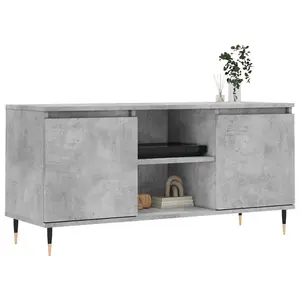 Berkfield TV Cabinet Concrete Grey 104x35x50 cm Engineered Wood