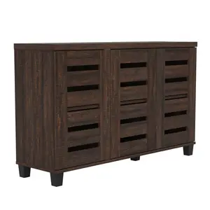 Lismore 16 Pair Shoe Storage Cabinet/Lismore shoe cabinet for 16 pairs of shoes Dusty Walnut