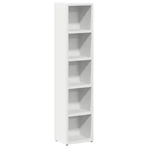 vidaXL CD Cabinets 2 pcs White 21x16x93.5 cm Engineered Wood