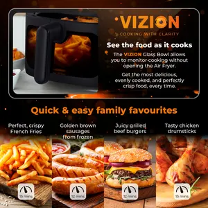 Tower Vortx Vizion 6L Air Fryer with Colour Digital Display, 1750W