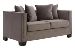 Interiors by Premier Sofia 2 Seat Viola Brown Sofa