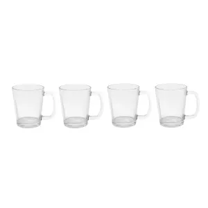 Interiors By Premier Functional Set Of Four Mugs, Stylish Coffee Mugs For Kitchen, See Through Special Mugs For Tea, Coffee