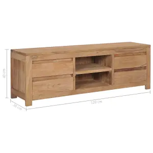 Berkfield TV Cabinet 120x30x40 cm Solid Teak Wood