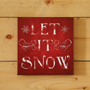 Let It Snow - Wrapped Canvas Print 76.2cm H x 76.2cm W x 3.81cm D