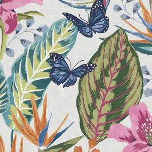 Envy Eden Multicolour Floral Smooth Wallpaper Sample