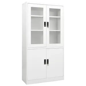 Berkfield Office Cabinet White 90x40x180 cm Steel