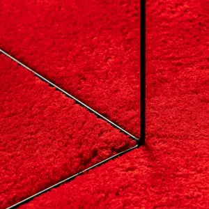 Rug HUARTE Short Pile Soft and Washable Red 80x150 cm