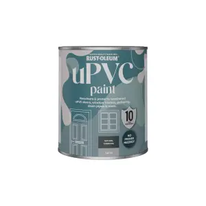 Rust-Oleum Natural Charcoal (Black) Satin UPVC Paint 750ml