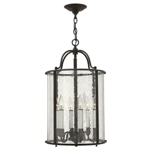 Elstead Gentry 6 Light  Large Ceiling Lantern Pendant Olde Bronze, E14