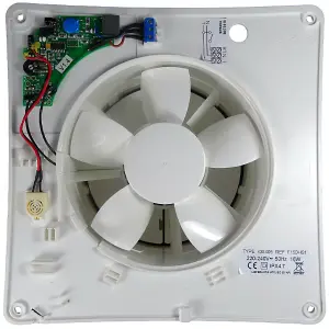 Airvent 435405 Low Profile Kitchen / Utility Room Axial Extractor Fan (Humidistat / Timer Model)