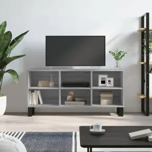 Berkfield TV Cabinet Grey Sonoma 103.5x30x50 cm Engineered Wood