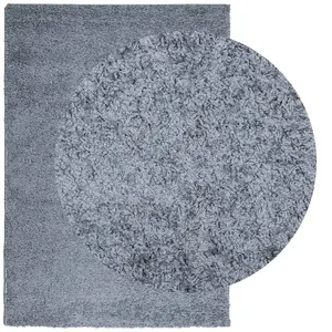 Shaggy Rug PAMPLONA High Pile Modern Blue 120x170 cm