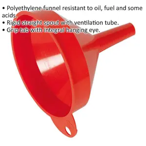 120mm Versatile Small Funnel with Fixed Spout and Ventilation Tube for Easy Pouring