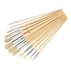 Silverline Artists Paint Brush Set 12pce - Round Tips