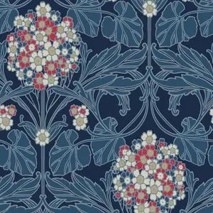 Galerie Arts and Crafts Blue Patterned Wallpaper