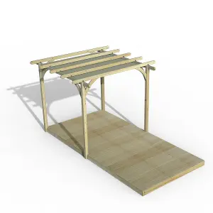 Forest Garden Grey Rectangular Pergola & decking kit (H) 2.5m x (W) 5.2m - Canopy included