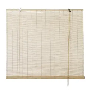 Corded Natural Plain Daylight Roller Blind (W)120cm (L)180cm