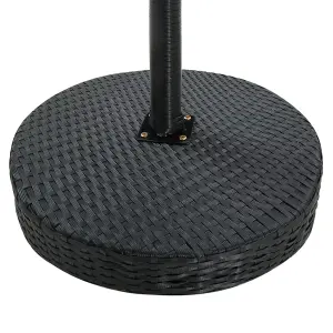 Berkfield Garden Table Black 60.5x106 cm Poly Rattan