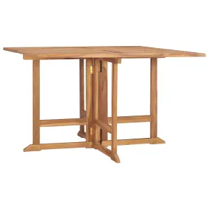 Berkfield Folding Garden Dining Table 110x110x75 cm Solid Wood Teak