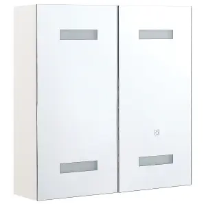 Bathroom Wall Mounted Mirror Cabinet with LED 60 x 60 cm TALAGAPA