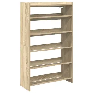 Berkfield Shoe Rack Sonoma Oak 60x25x100 cm Engineered Wood