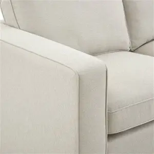 DUSK Soho Right Hand Storage Chaise Sofa - Natural - Linen Look