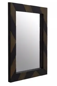 Interiors by Premier Aris Black and Gold Wall Mirror